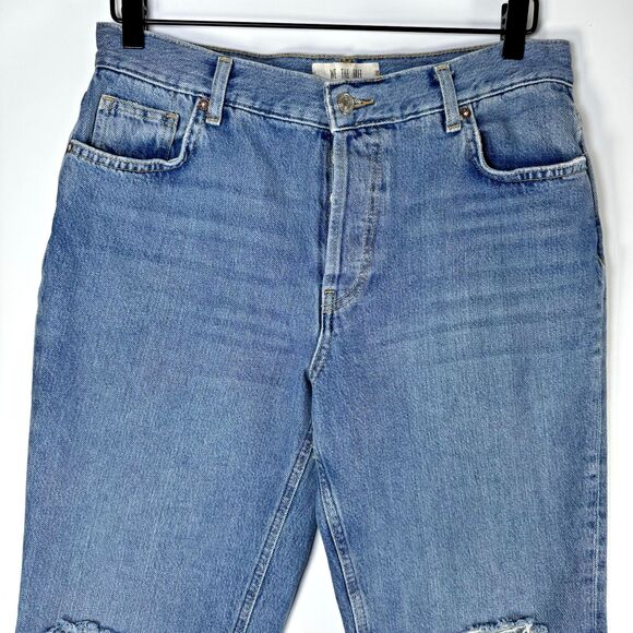 We The Free by Free People Womens Jeans Size 29 Blue Distressed Ripped Raw Hem - Picture 2 of 15